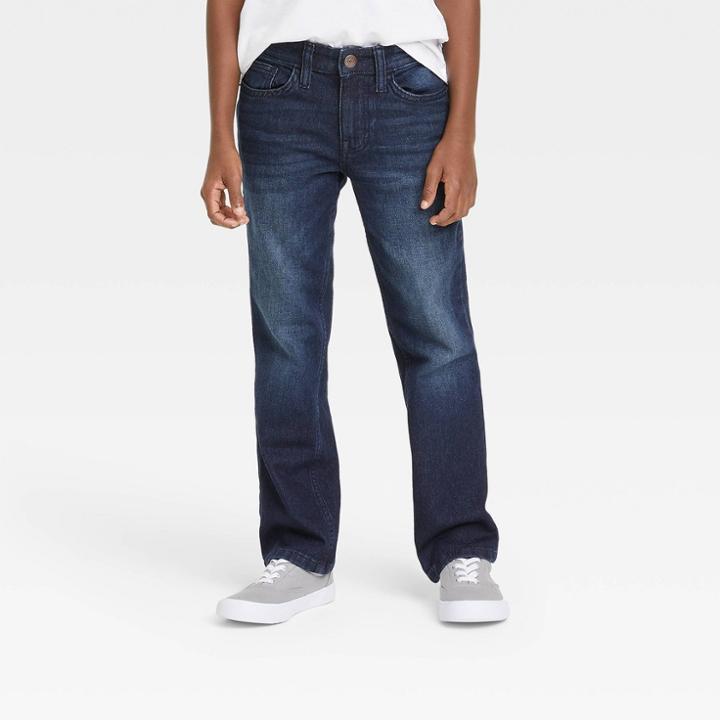 Boys' Stretch Straight Fit Jeans - Cat & Jack Blue