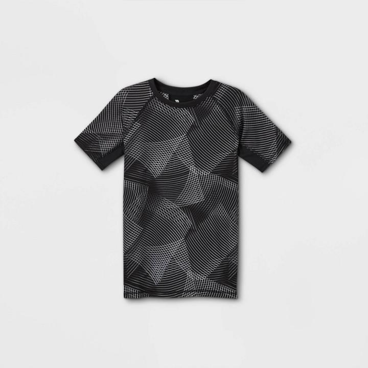 Boys' Fitted T-shirt - All In Motion Black/gray