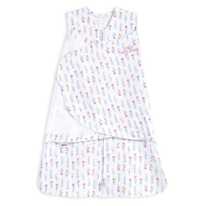 Halo Innovations Sleepsack 100% Cotton Swaddle Wrap Flower Garden - Newborn