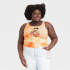 Women's Betty Boop Plus Size Cinched Graphic Tank Top - Orange