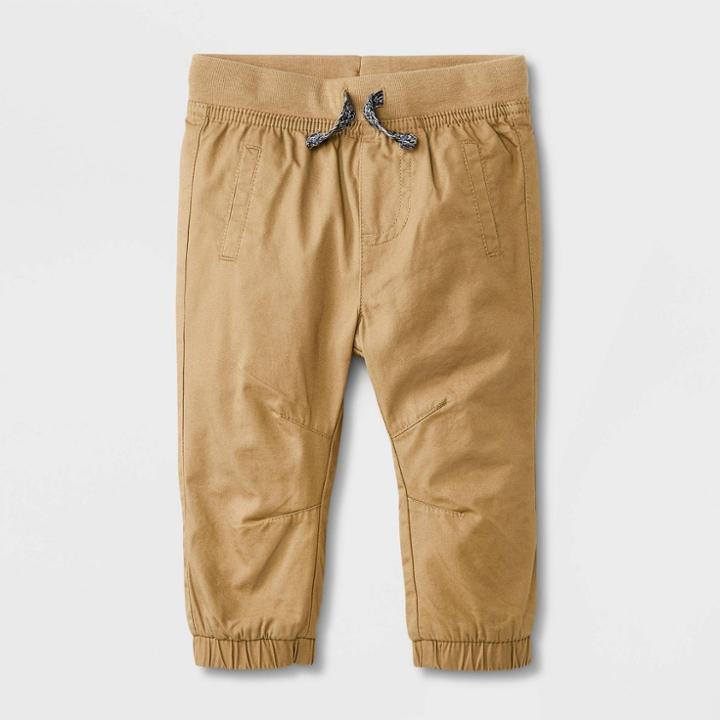 Baby Boys' Twill Pants - Cat & Jack Tan Newborn