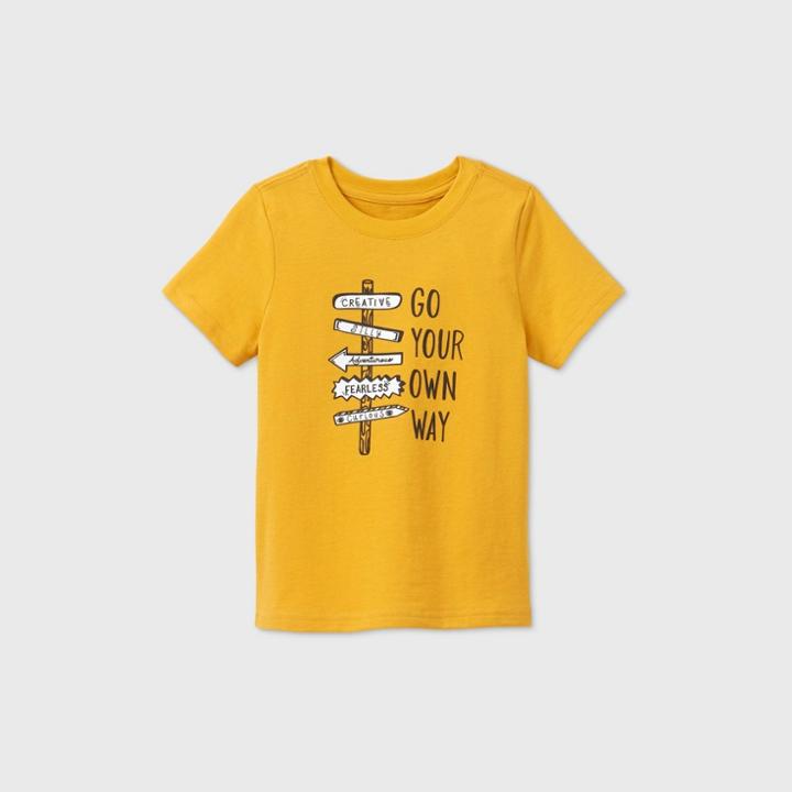 Toddler Kids' Short Sleeve 'go Your Own Way' Graphic T-shirt - Cat & Jack Yellow