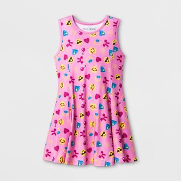 Girls' Smiley Emoji Sundress - Pink -
