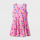 Girls' Smiley Emoji Sundress - Pink -