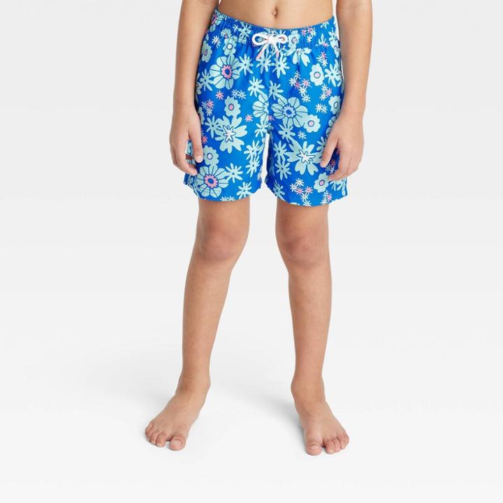 Boys' Floral Swim Trunks - Cat & Jack Blue