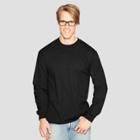 Hanes Men's Big & Tall Long Sleeve Beefy T-shirt - Black
