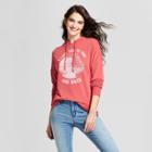 Women's Star Wars I Love You To The Moon And Back Long Sleeve Graphic Hooded Sweatshirt - Zoe+liv (juniors') Red