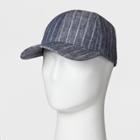 Men's Striped Curved Brim Baseball Hat - Goodfellow & Co Blue
