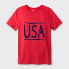 Boys' Adaptive Short Sleeve Usa Graphic T-shirt - Cat & Jack Red