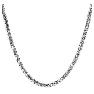 Men's West Coast Jewelry Stainless Steel Spiga Chain Necklace,