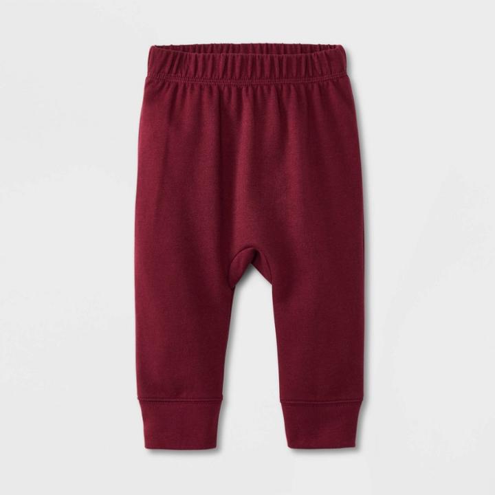 Baby Boys' Jogger Pants - Cat & Jack Maroon Newborn, Red