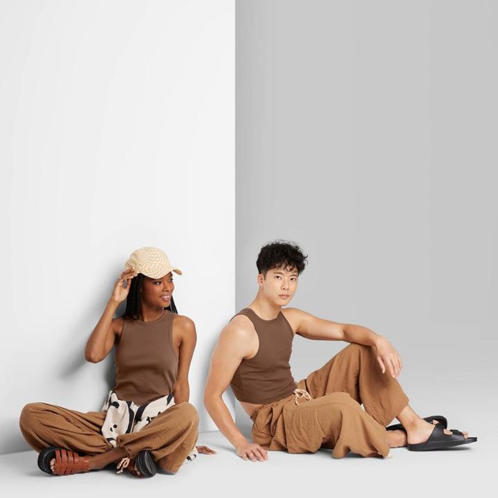 Racer Front Tank Top - Wild Fable Brown
