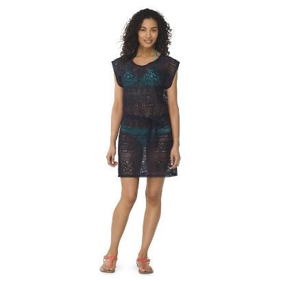 Merona Women's Crochet Cover-up Swim Dress -navy