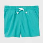 Toddler Girls' Woven Pull-on Shorts - Cat & Jack Green