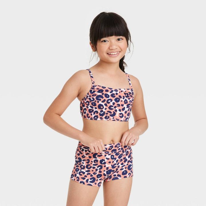 Girls' 2pc Cute Cat Bikini Set - Cat & Jack