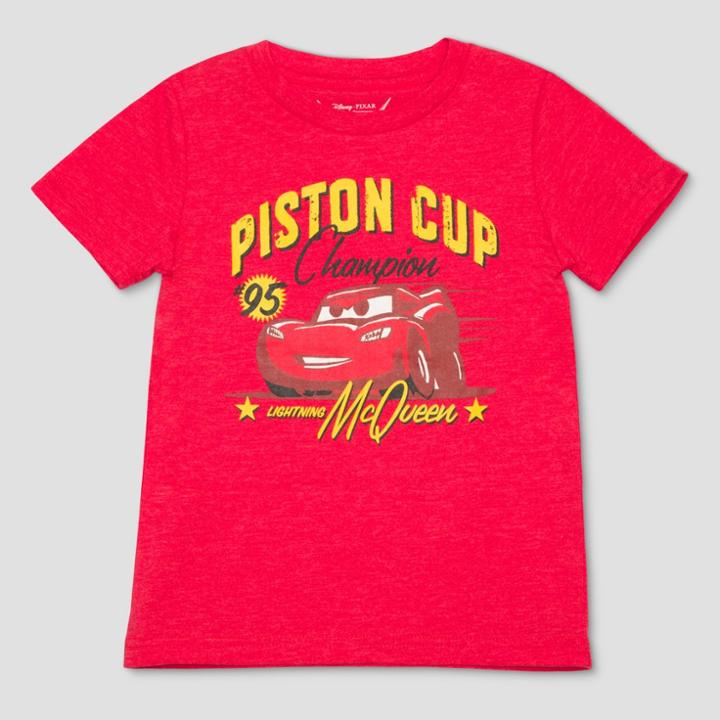 Toddler Boys' Disney Cars Short Sleeve T-shirt - Red