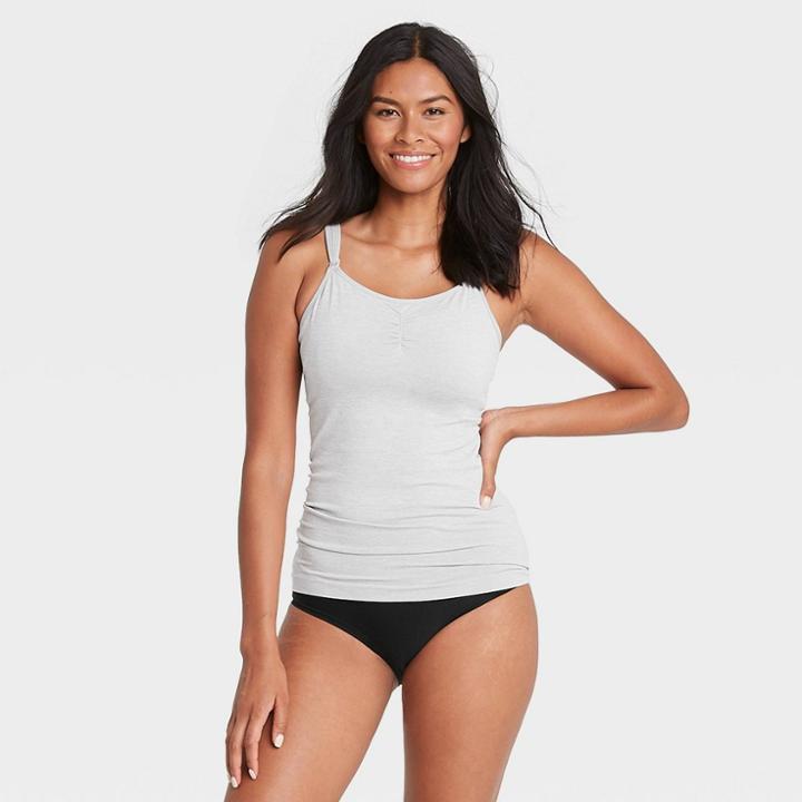 Women's All-in-one Nursing And Pumping Cami - Auden Heather Gray