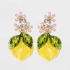 Sugarfix By Baublebar Lemon Tree Drop Earrings - Yellow, Women's