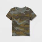 Toddler Kids' Adaptive Short Sleeve T-shirt - Cat & Jack Olive Green