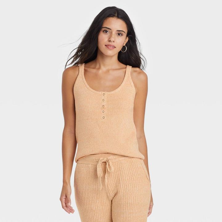 Women's U-neck Sweater Tank - Universal Thread Yellow