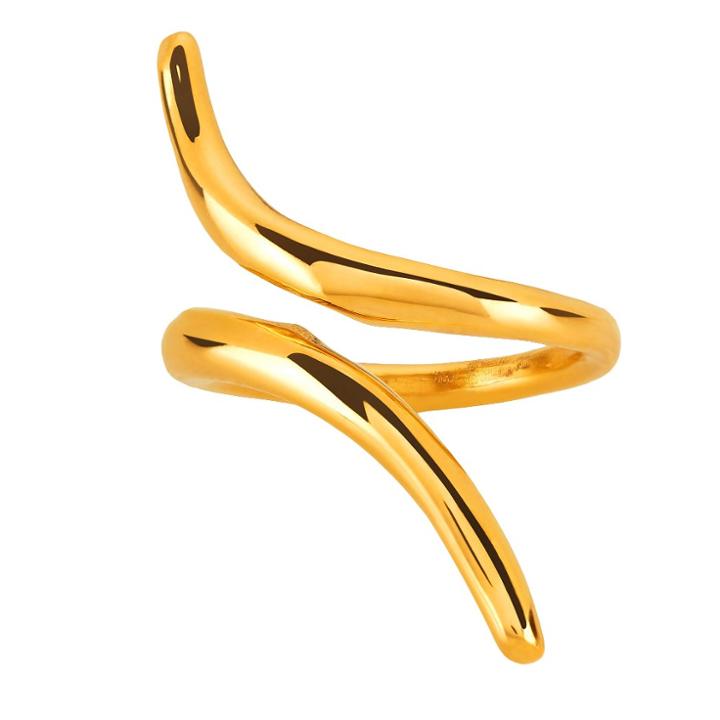 Target Elya Waved Bypass Ring - Gold (size