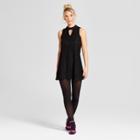 Women's Lace Keyhole Sleeveless Dress - Lily Star (juniors') Black