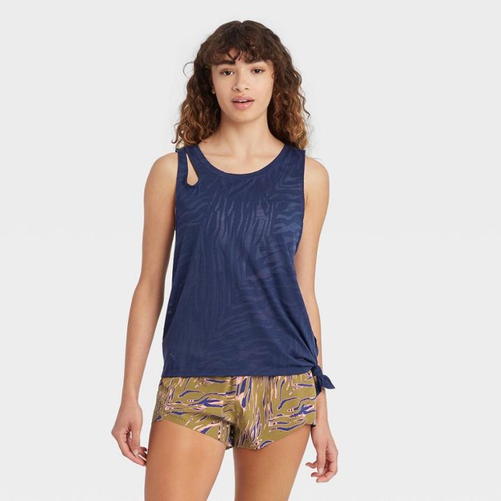 Women's Side-tie Tank Top - Joylab Bright Navy
