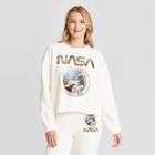 Zoe+liv Women's Nasa Cropped Graphic Sweatshirt - Cream
