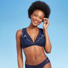Women's Flirty Frills Ruffle Bikini Top - Kona Sol Oxford Blue D/dd Cup