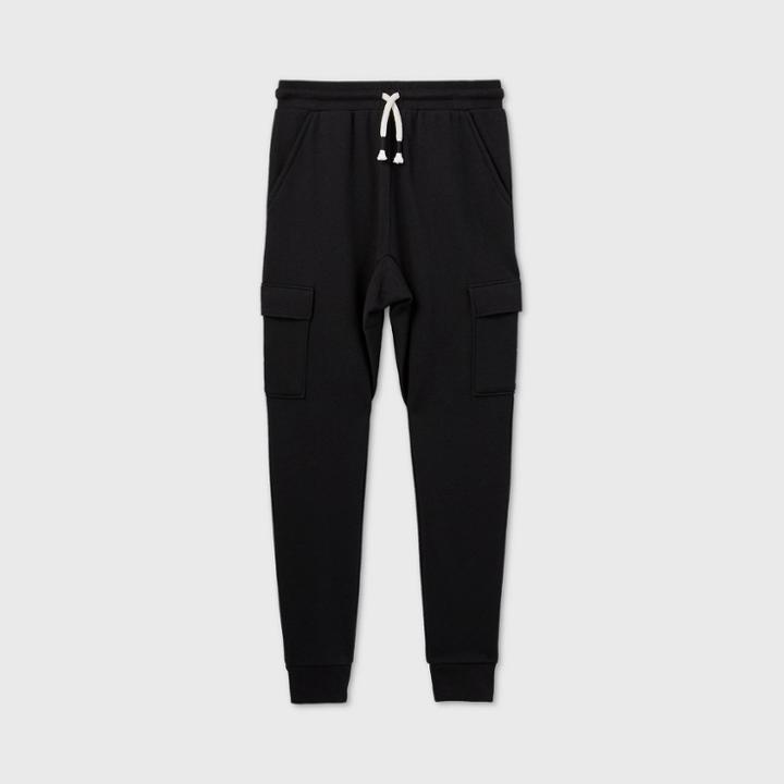 Boys' Cargo Jogger Pants - Art Class Black