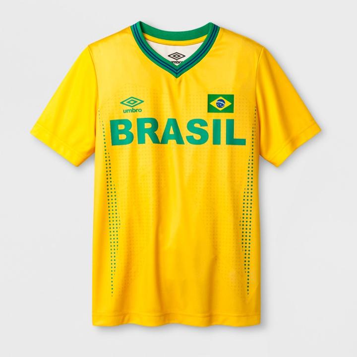 Umbro Boys' Sublimated Country Jersey Yellow/fern Green