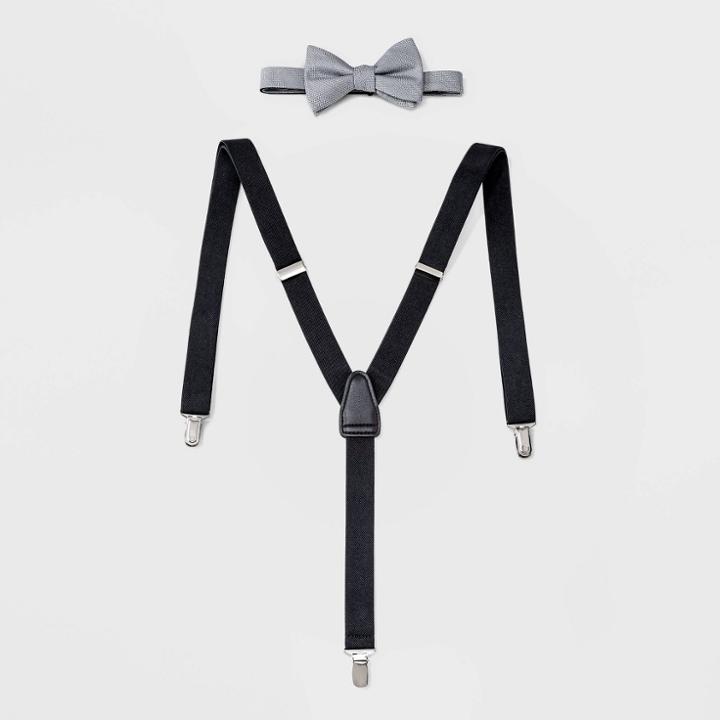 Men's Bowtie Suspender - Goodfellow & Co Gray