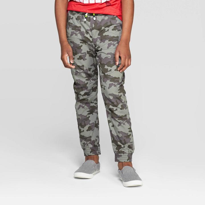 Oversizeboys' Pull-on Jogger Pants - Cat & Jack Green 16 Husky, Boy's