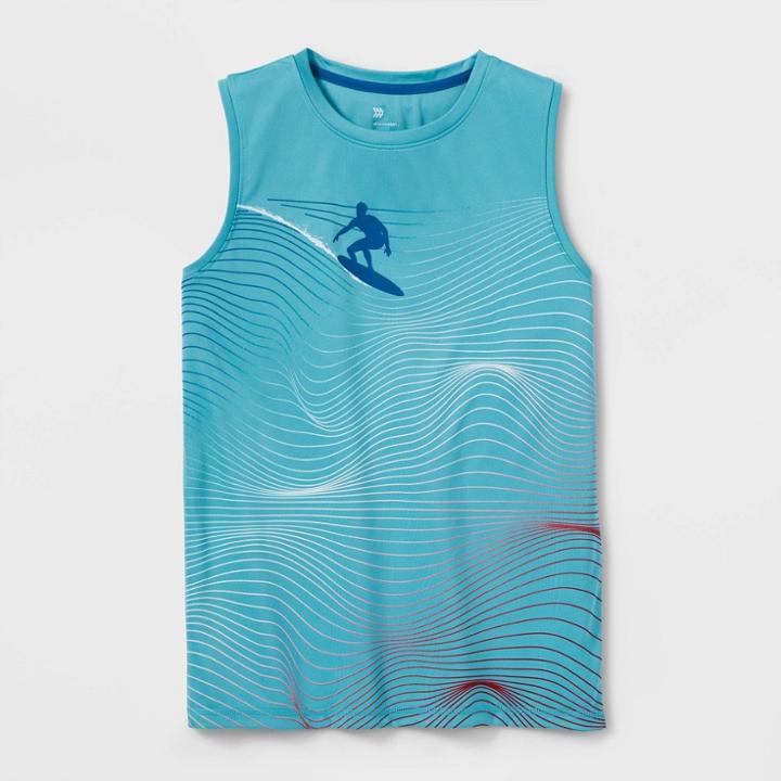 Boys' Sleeveless Surfer Graphic T-shirt - All In Motion