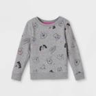 Toddler Girls' Fleece Pullover Sweatshirt - Cat & Jack Gray