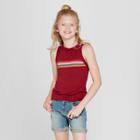 Girls' Low Back Tank Top - Art Class Red