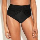 Kona Sol Women's Full Coverage Twist Front High Waist Bikini Bottom - Kona