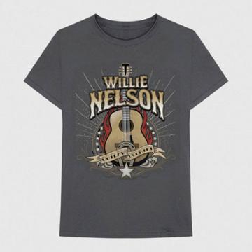 Bravado Men's Willie Nelson Short Sleeve Graphic T-shirt - Gray S, Men's,