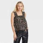 Women's Ruffle Tank Top - Who What Wear Heather Cream Leopard Print