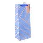 Spritz Foil Striped Spirit Wine Bag With Tag Blue -