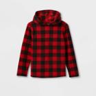 Boys' Printed Fleece Hooded Sweatshirt - Cat & Jack Black/red