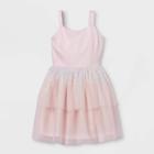 Girls' Shimmer Sequin Sleeveless Tulle Dress - Cat & Jack Blush Pink