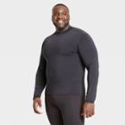 Men's Long Sleeve Fitted Cold Mock T-shirt - All In Motion Black