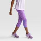Girls' Printed Lattice Capri Leggings - C9 Champion Purple