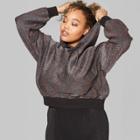 Women's Plus Size Cropped Dolman Hoodie - Wild Fable Purple 2x,