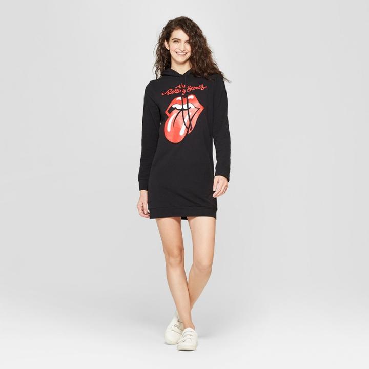 Bravado Women's The Rolling Stones Hoodie Dress Black