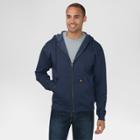 Dickies Men's Big & Tall Midweight Fleece Full Zip Hoodie- Dark Navy