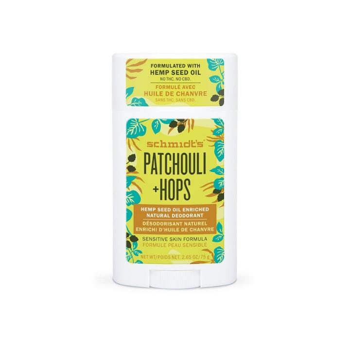 Schmidt's Schmidts Patchouli + Hops Aluminum-free Hemp Seed Oil Natural Deodorant
