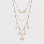 Target Three Rows And Tassels Short Necklace - A New Day Gold