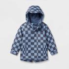 Baby Checkered Long Sleeve Parka Jacket - Cat & Jack Blue